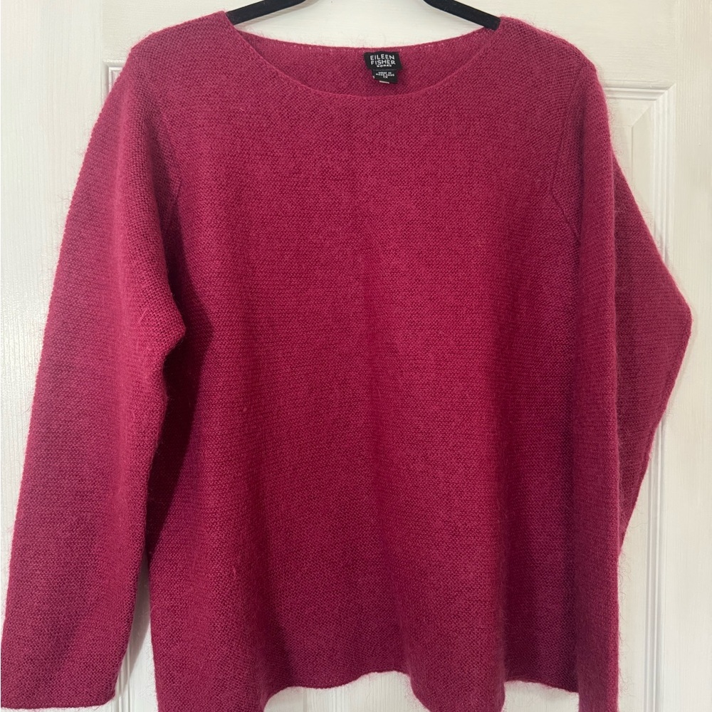 Eileen Fisher Magenta Sweater made from a Mohair Blend. Size 1X